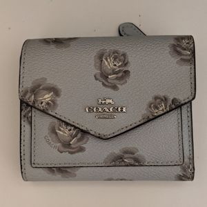 Floral Coach Trifold Wallet